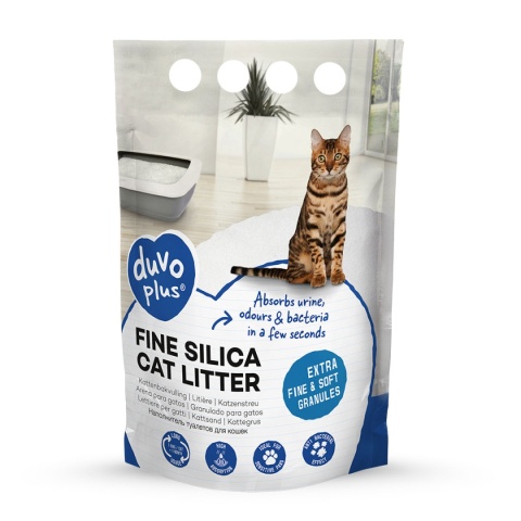 DUVO+ Premium Fine Silica – silikonowy żwirek zbrylający dla kota